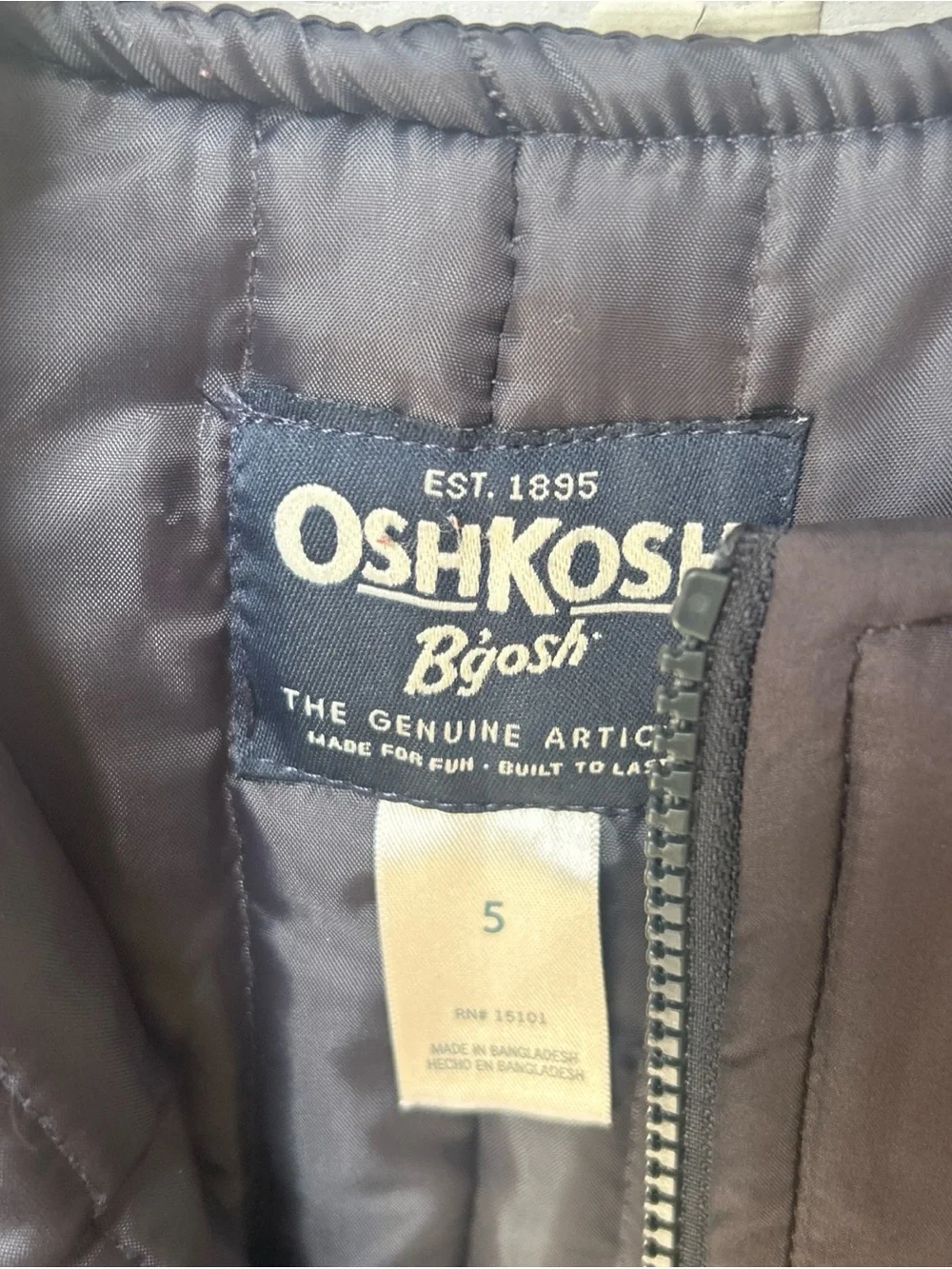 Osh Kosh Snow Suit Pants Insulated Overall Bibs Navy Blue Unisex Sz 5. Very good